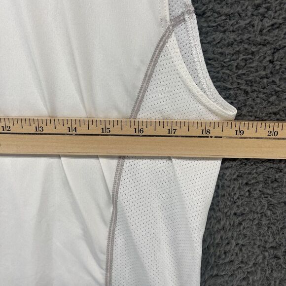 Nike Pro Combat Dri-Fit Fitted‎ Tank Shirt Mens Medium White Sleeveless Stretch - Picture 3 of 5